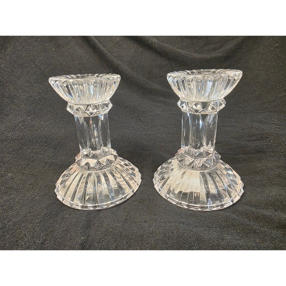 Mikasa Other - Mikasa Jubilation Crystal Candlestick Holders Set of 2 Austria T 9967-339 4.5in